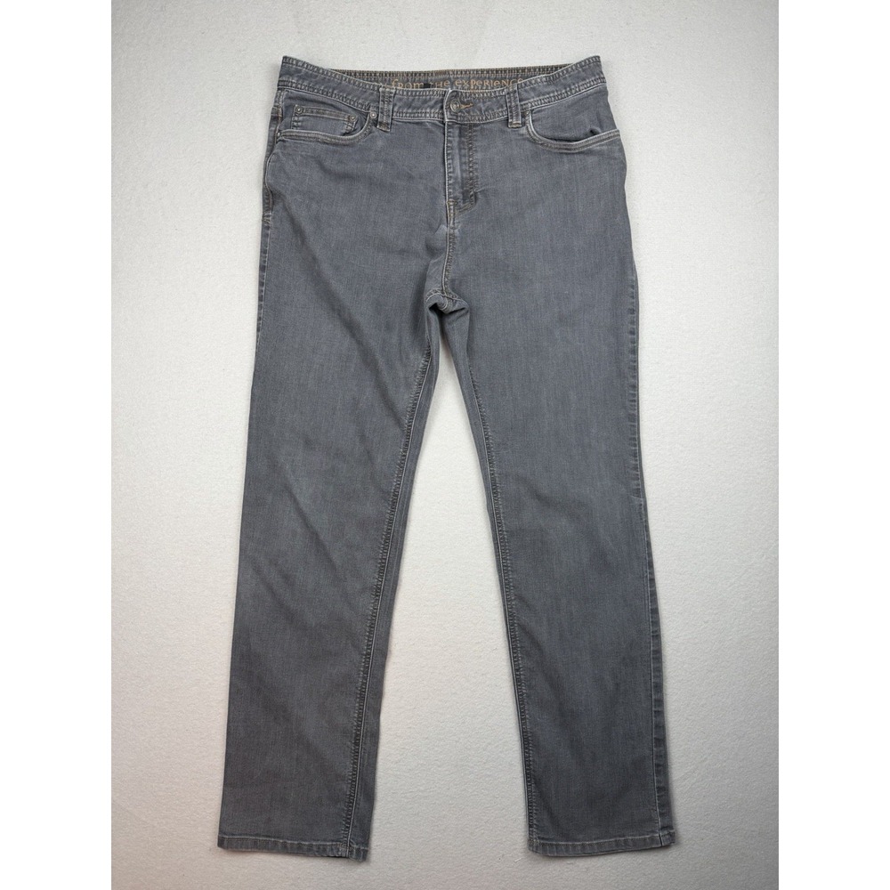 Prana Slim Fit Gray Organic Cotton Stretch Jeans Mens 35x32